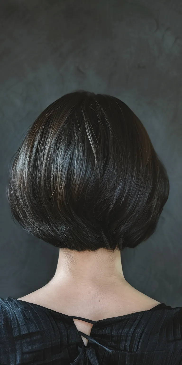 layered bob haircuts Asymmetric cut, Pompadour, Japanese women's hairstyles, Bouffant, Short brush cut