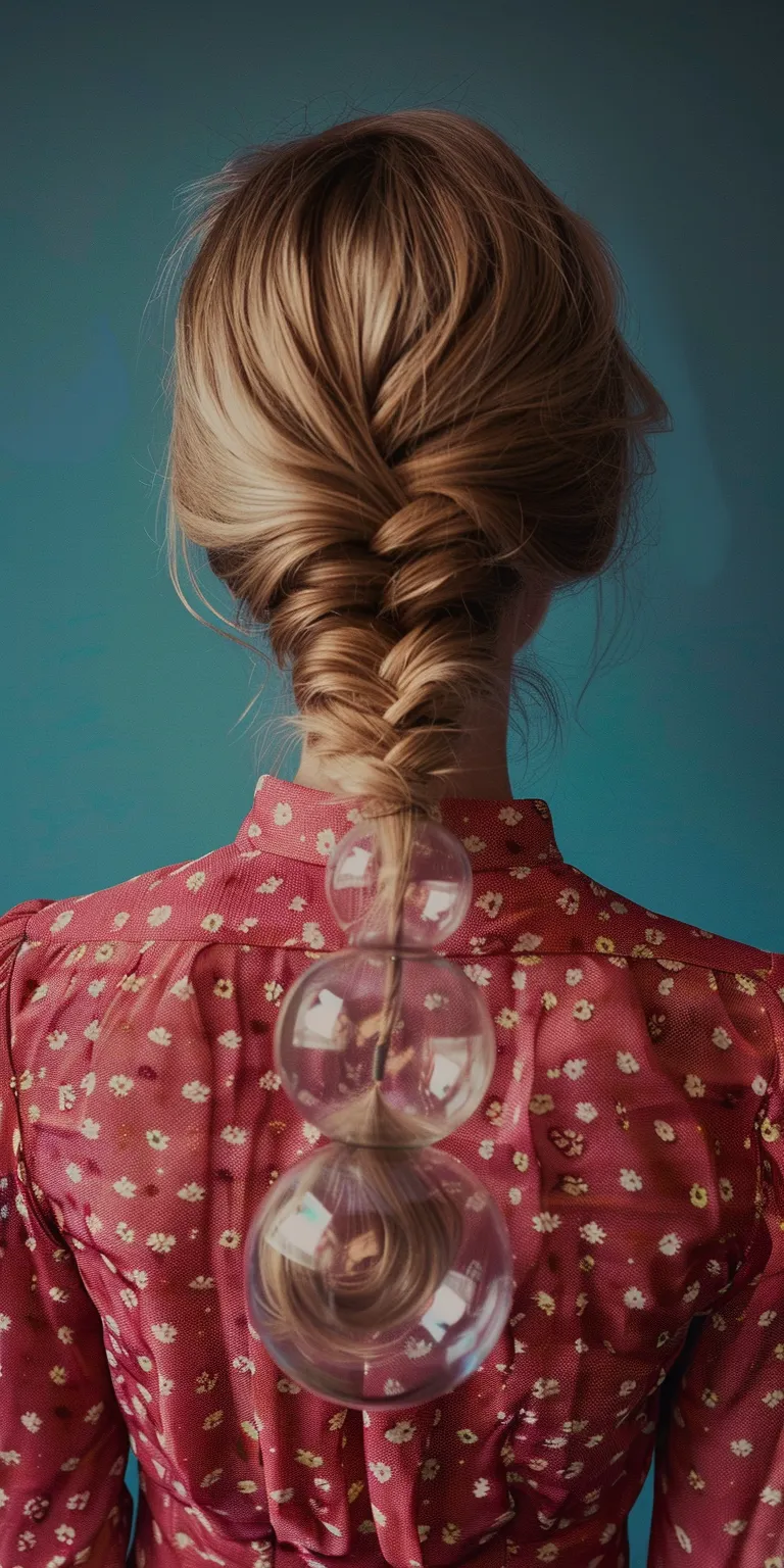 bubble ponytail Milkmaid braid, French twist, Updo, Chignon