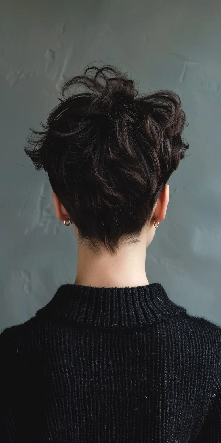 very short haircuts for women Asymmetric cut, Short brush Pompadour, Layered hair, Pixie cut