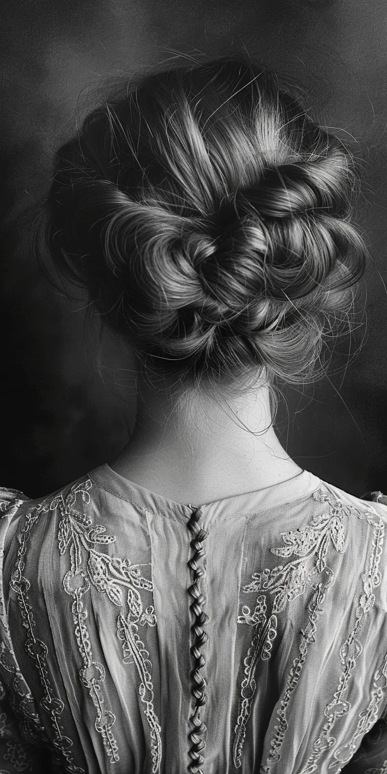 fine hair styles Milkmaid braid, Updo, Chignon, Historical Christian hairstyles, French braid