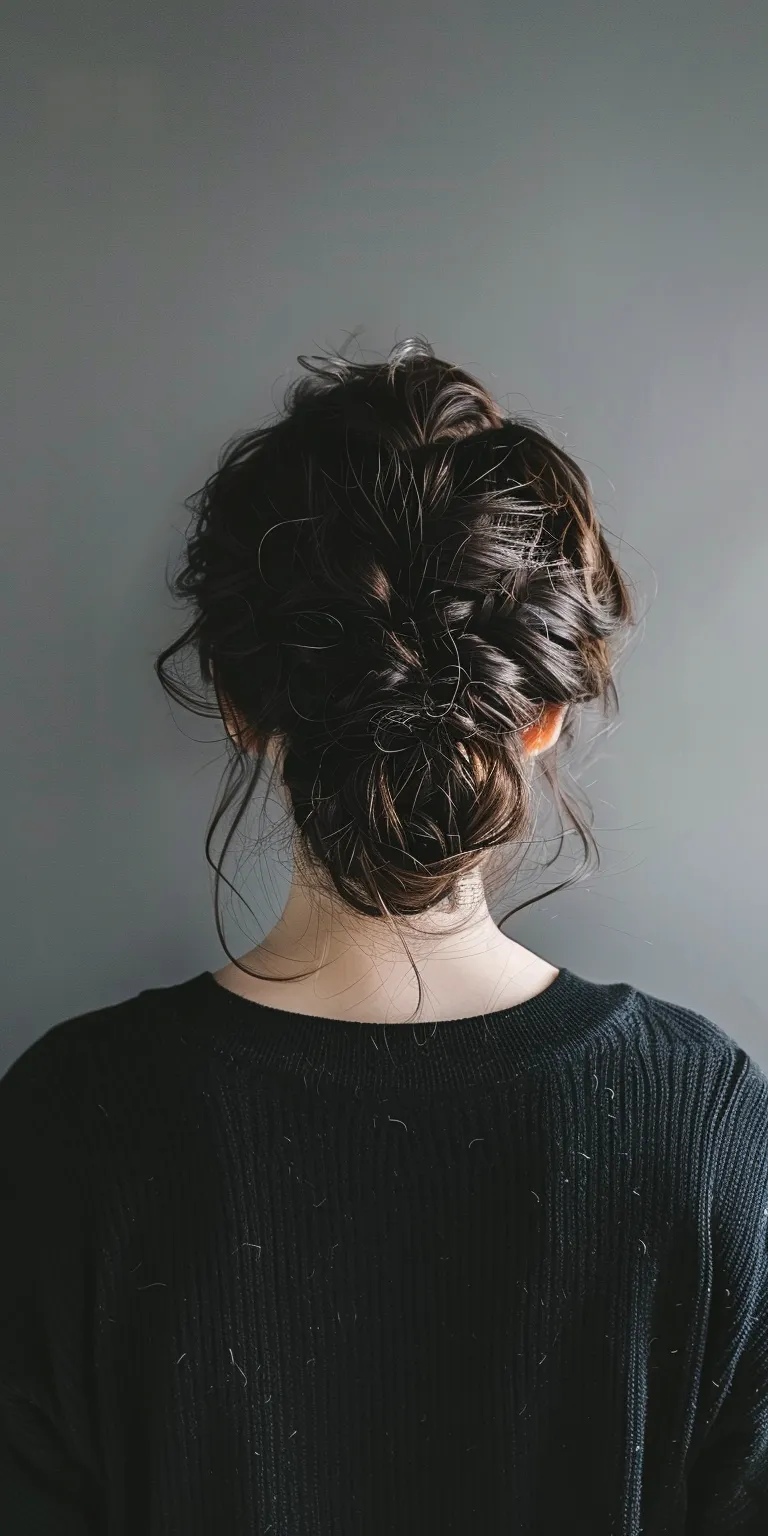 hair styling tools Updo, Chignon, Milkmaid braid, Japanese women's hairstyles, French twist