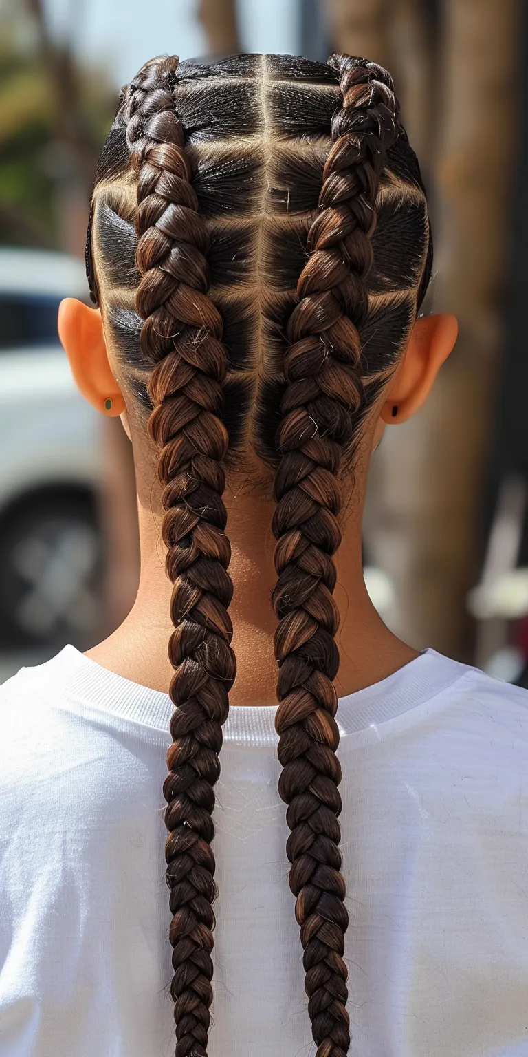 4 braids hairstyles Waterfall braids, Cornrows, Braid, French braid, twist