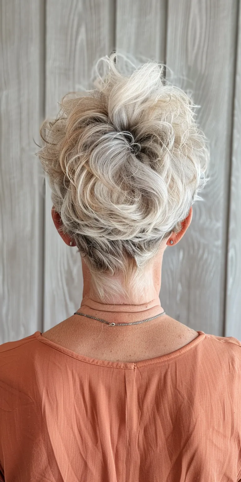 hairstyles for women over 50 Updo, French twist, Asymmetric cut, Digital perm, Chignon