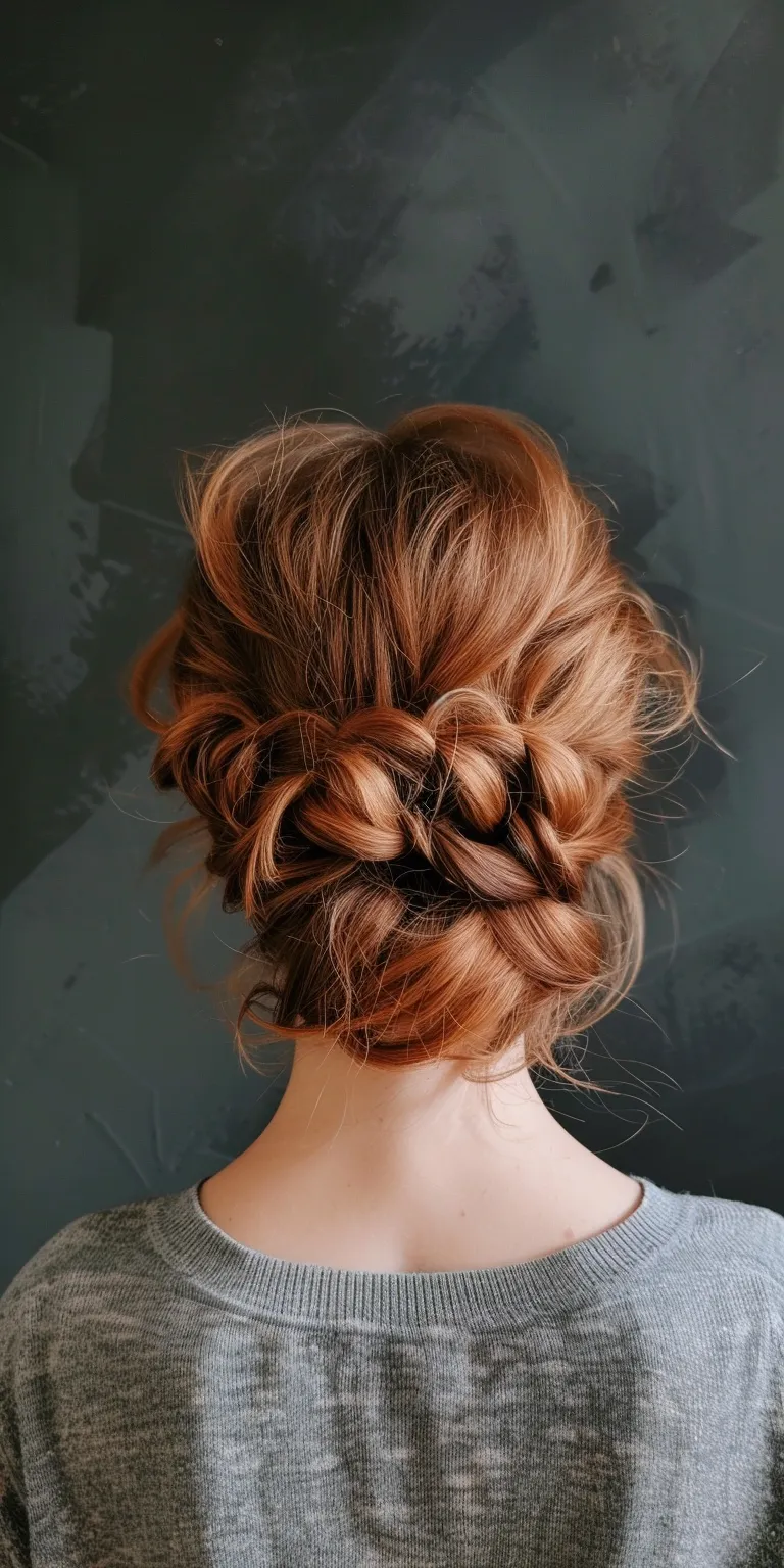 easy hairstyles for short hair Updo, Chignon, Milkmaid braid, French twist, braid