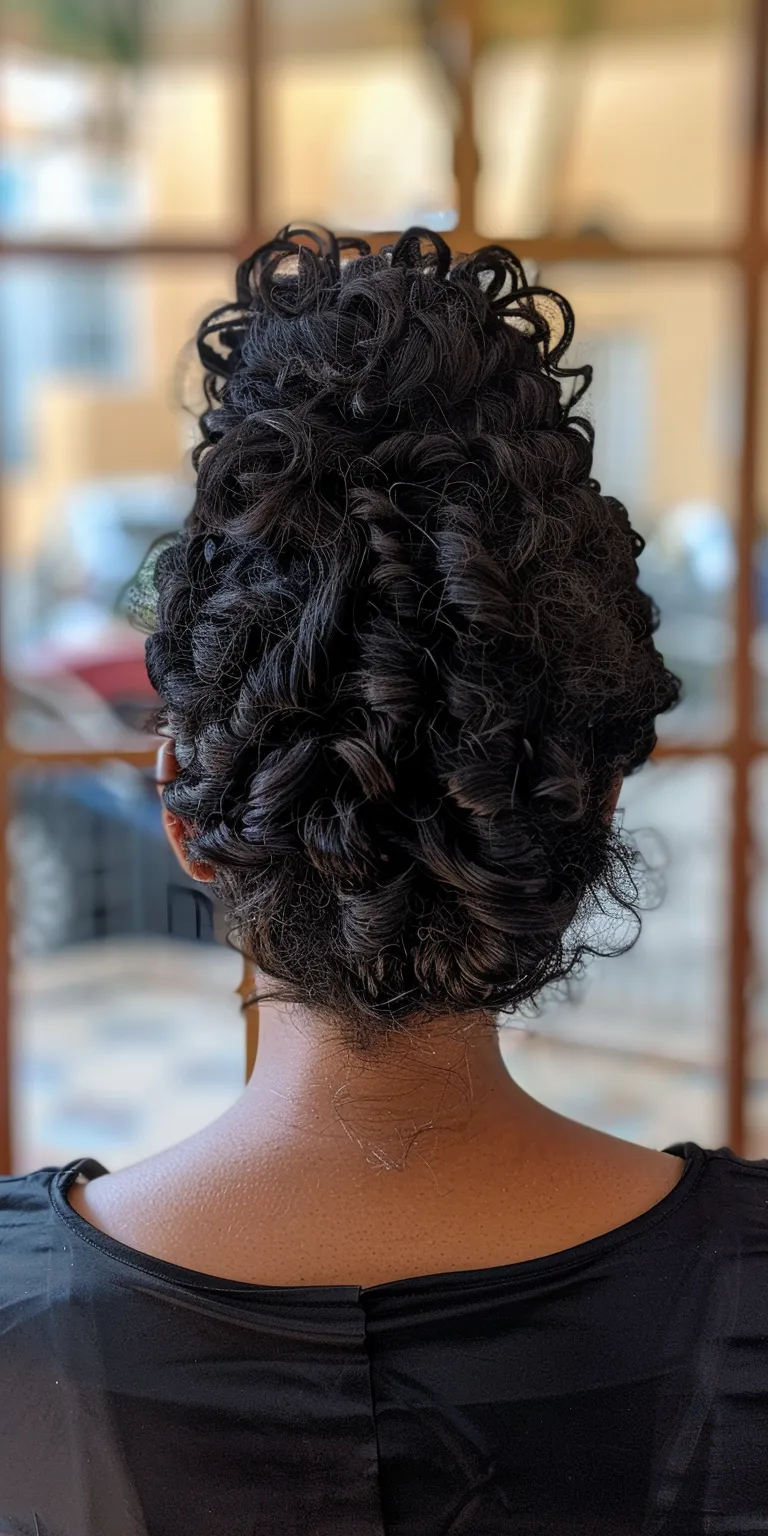 hair protective hairstyles Digital perm, Updo, French twist, Finger wave, Milkmaid braid