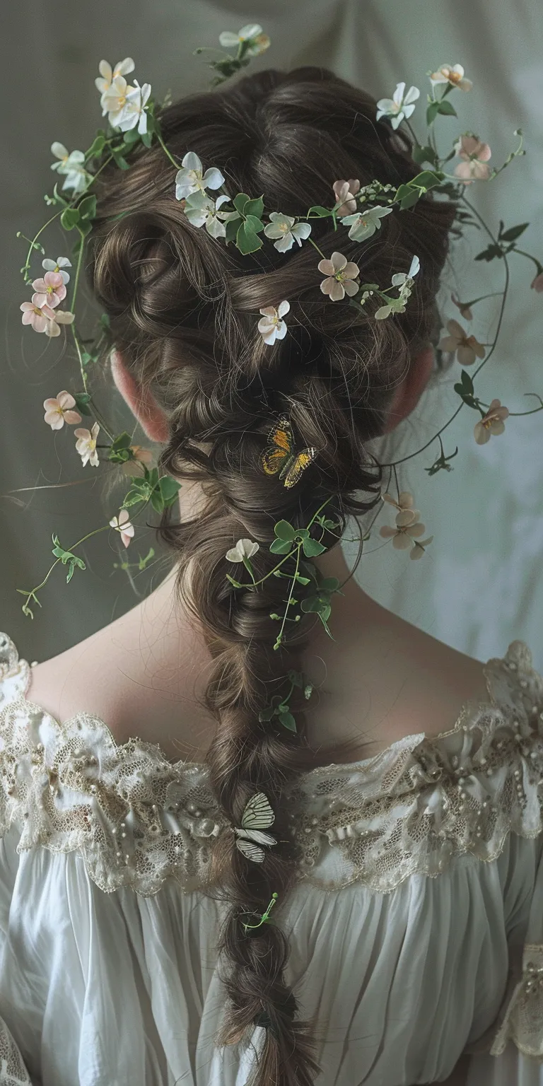 fairy hairstyles Milkmaid braid, Updo, Ringlets, Historical Christian hairstyles, Layered hair