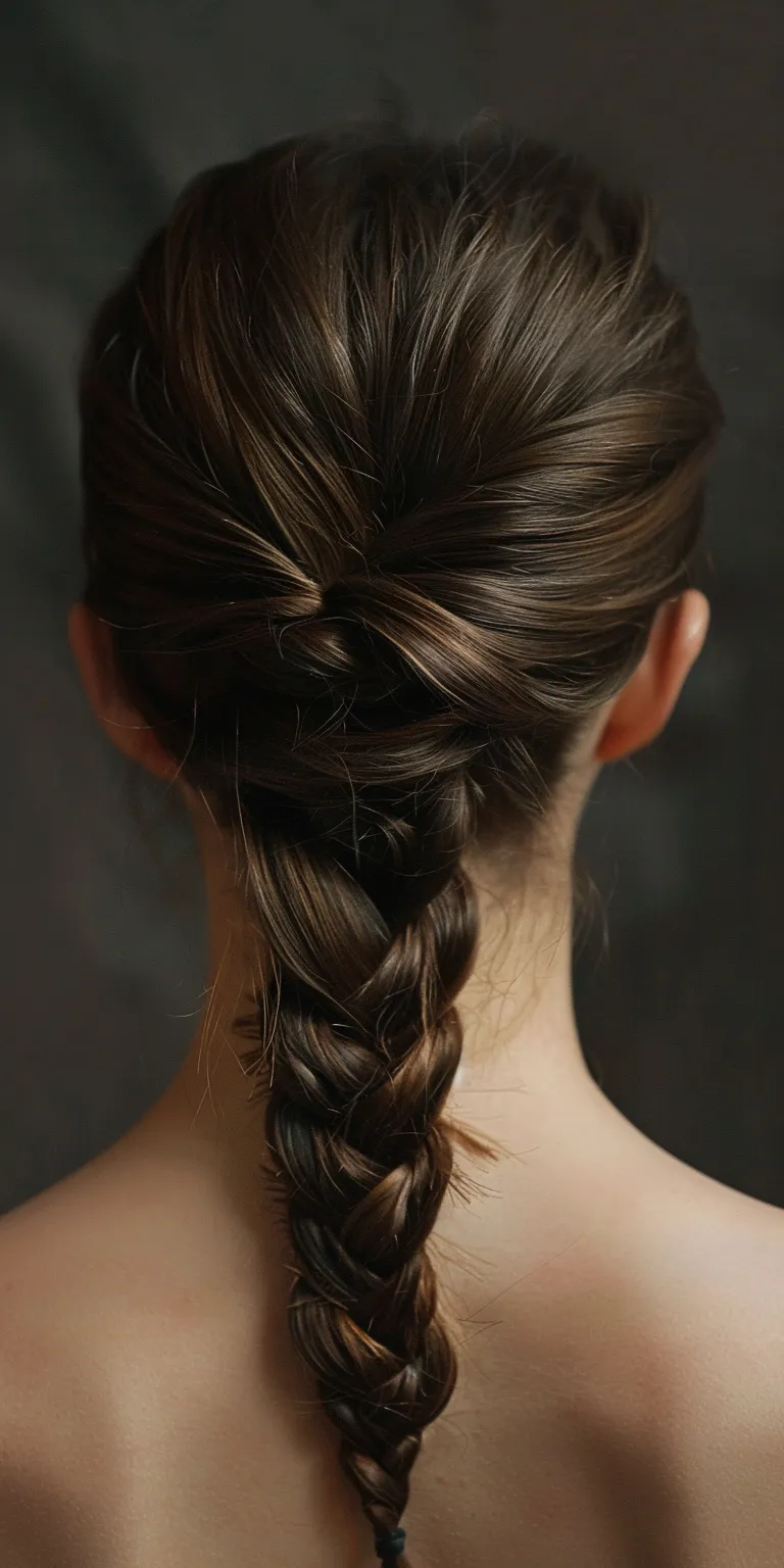 2000 hairstyles French braid, Braid, Milkmaid Updo, Waterfall braids