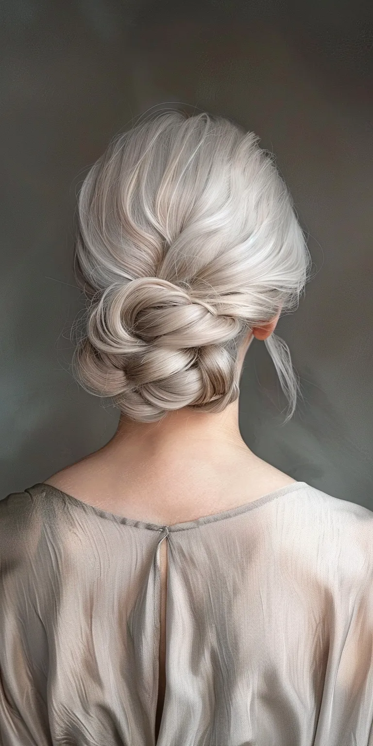 women hair styles Updo, Chignon, French braid, Milkmaid Waterfall braids