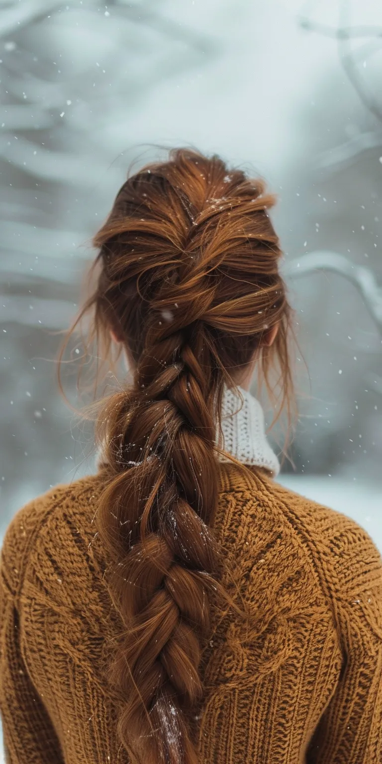 winter hairstyles French braid, Braid, Waterfall braids, Boho Milkmaid braid