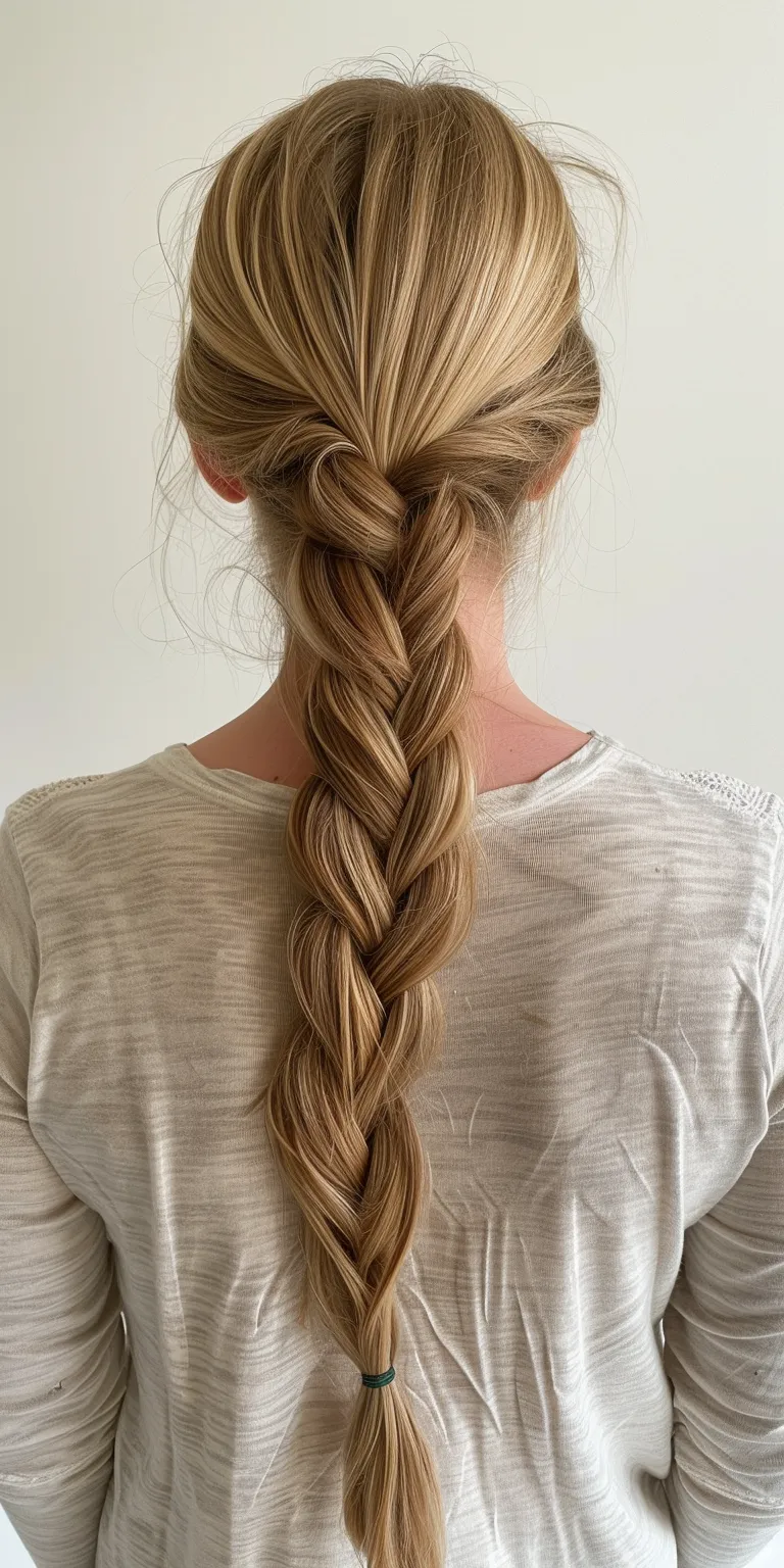 long braided ponytail Waterfall braids, Braid, French braid, Boho twist