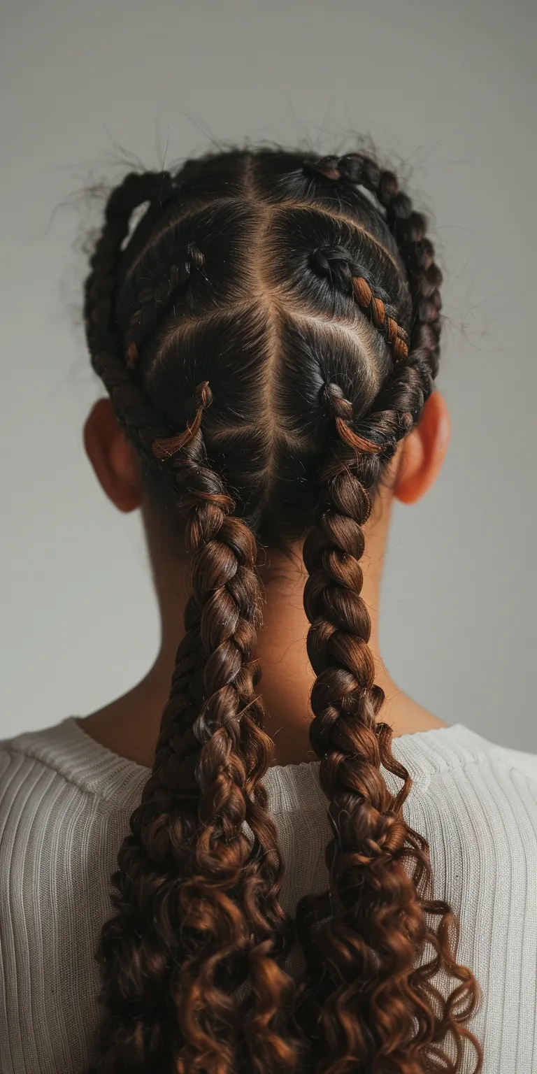 small knotless braids Milkmaid braid, French twist, Boho braids, Waterfall