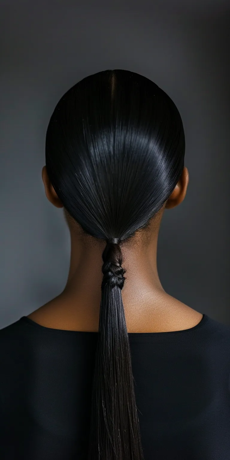 sleek ponytail hairstyles Asymmetric cut, French twist, Chignon, Hair twists, Japanese women's