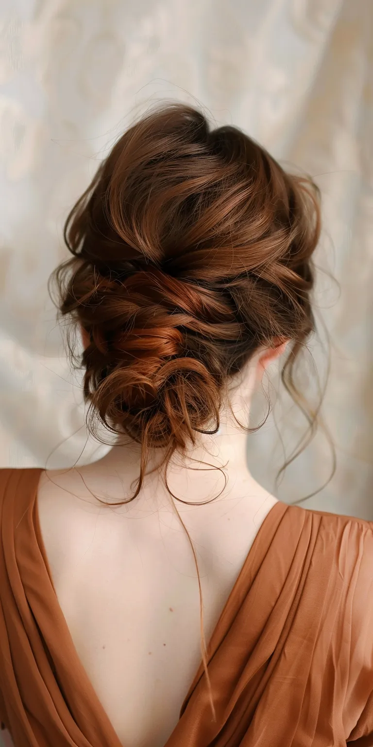 cute updos Chignon, Updo, French twist, braid, Milkmaid braid