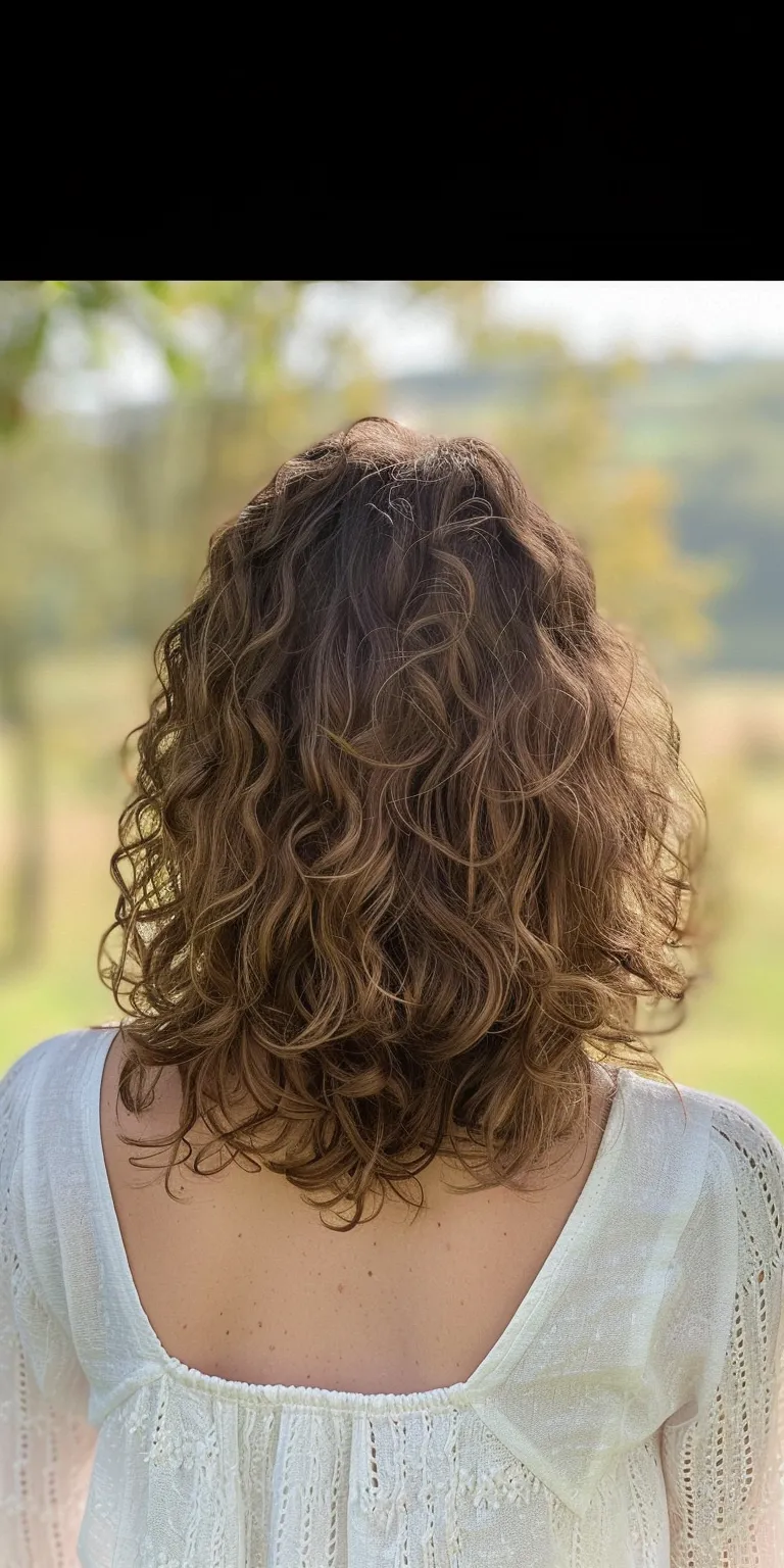 shoulder length curly hairstyles Digital perm, Ringlets, Layered hair, Curly Short brush cut