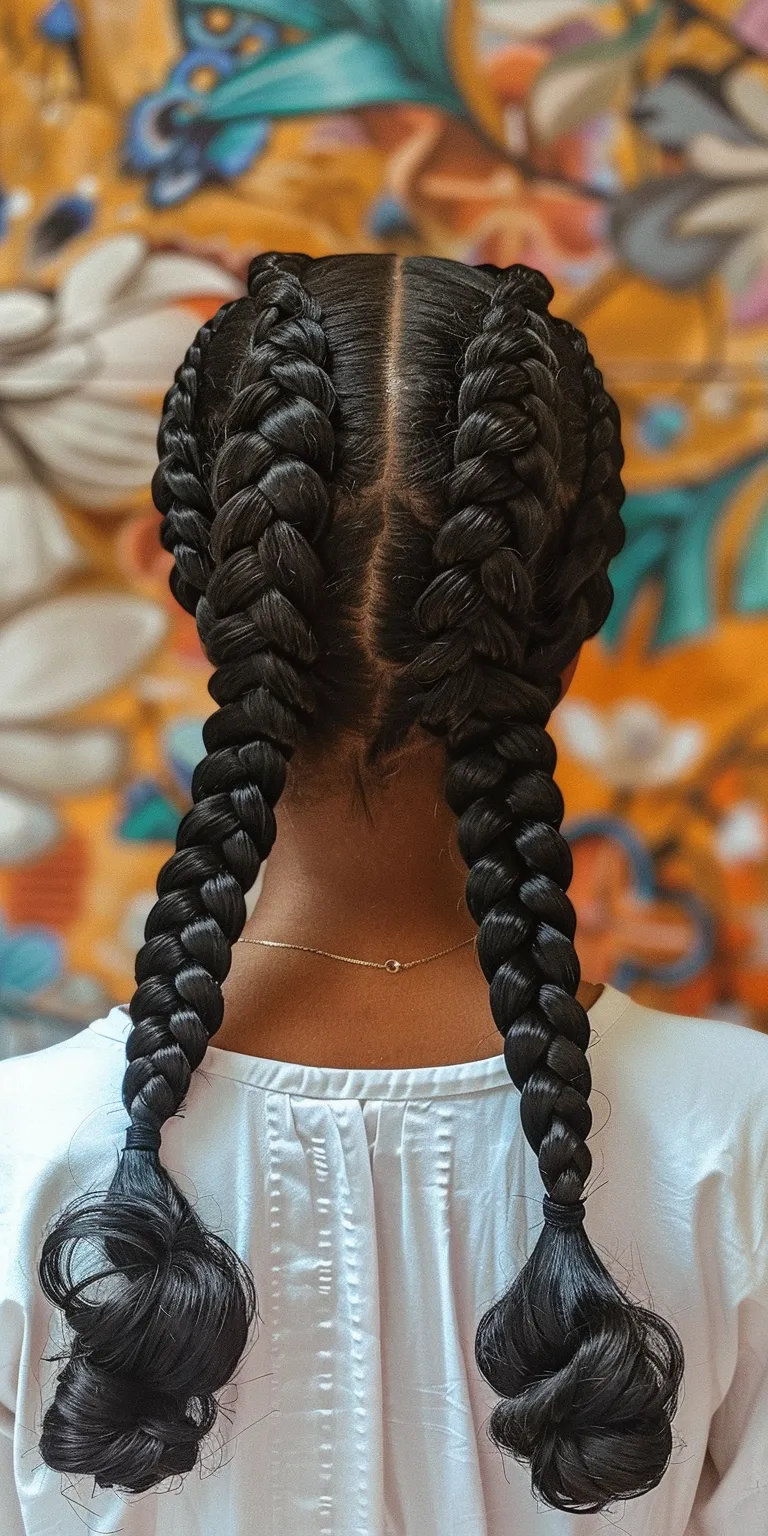 braid ponytail hairstyles Hair twists, Waterfall braids, French twist, Crochet Boho braids