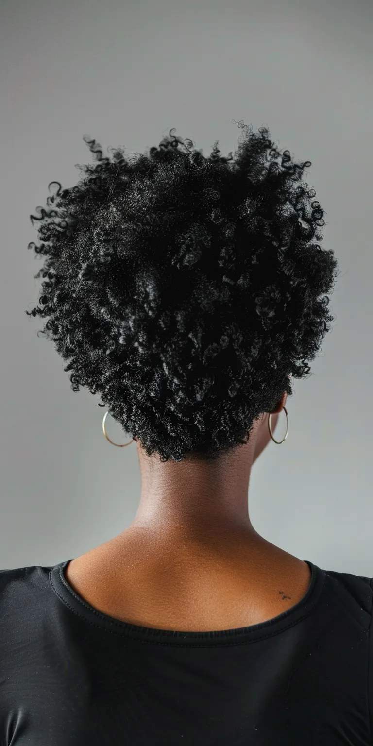 short black hairstyles Kinky hair, Afro puffs, Digital perm, Asymmetric cut, Jheri curl