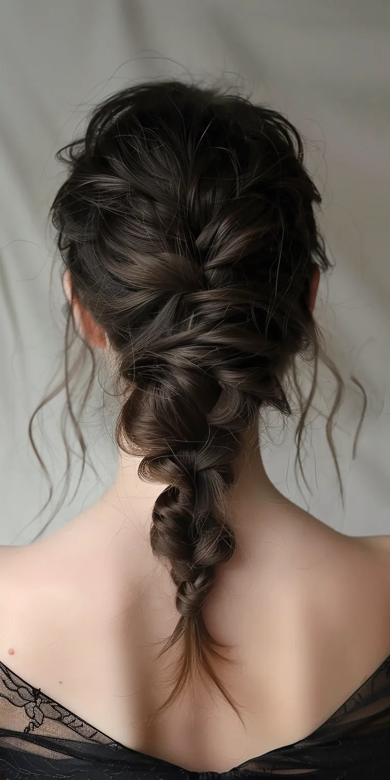 formal hairstyles French braid, Waterfall braids, Braid, Milkmaid twist