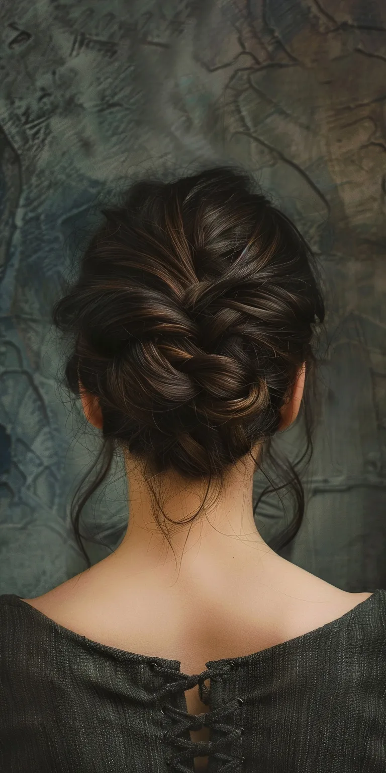 unique hairstyles Chignon, French braid, Updo, twist, Milkmaid braid