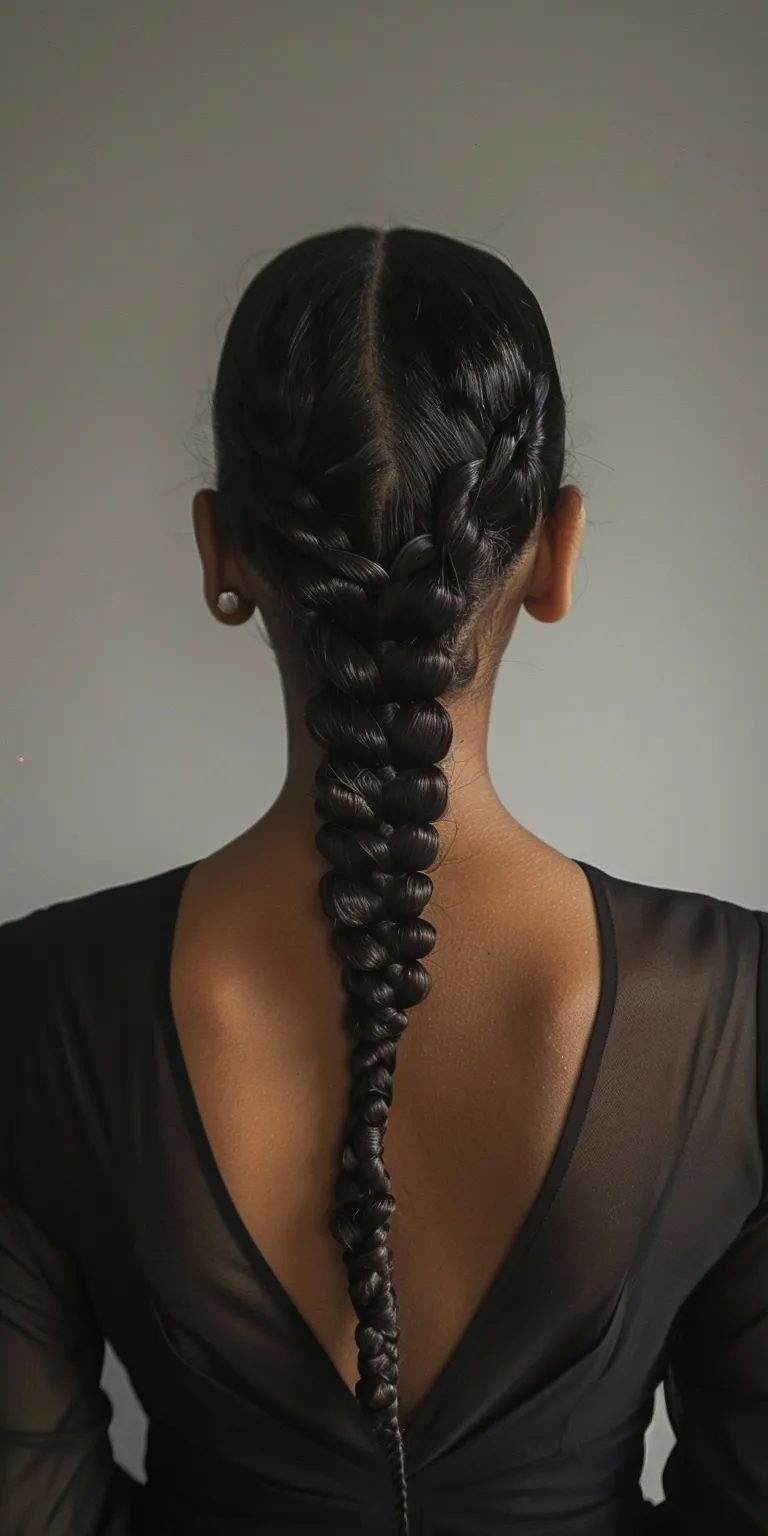 slick back braided ponytail French twist, braid, Waterfall braids, Hair twists, Braid