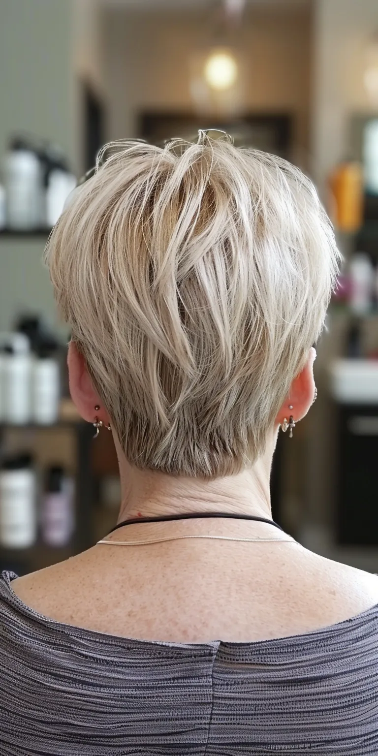 short hairstyles for thin hair over 50 Asymmetric cut, Short brush Pixie Professional Digital perm