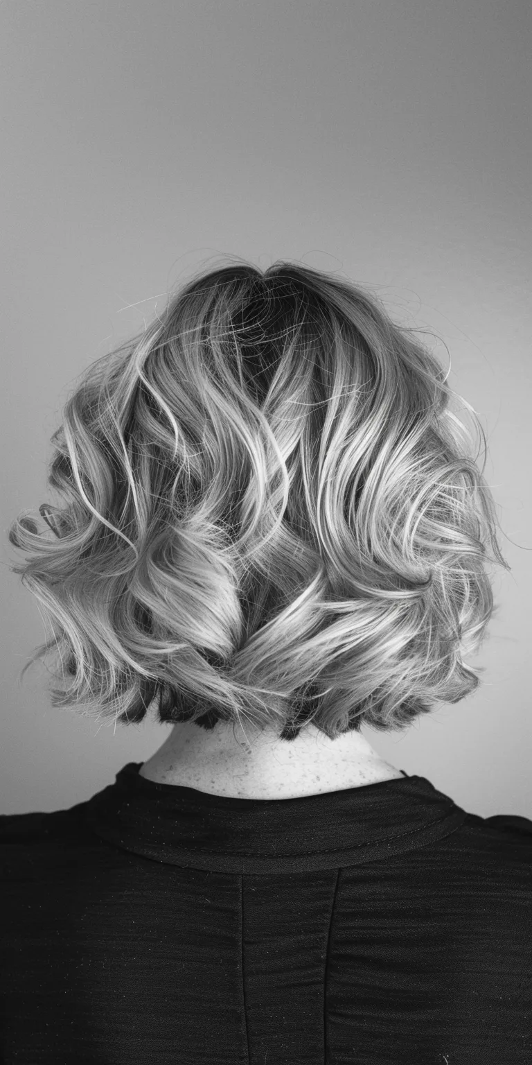 youthful hairstyles over 50 Digital perm, Asymmetric cut, Bob Layered hair, Finger wave