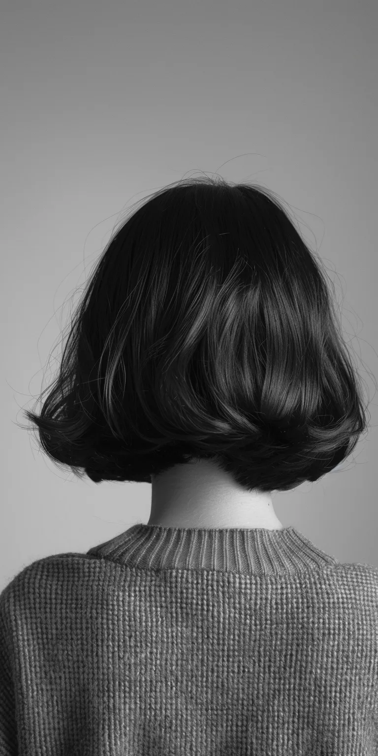 medium haircuts Bob cut, Asymmetric Chignon, Short brush Finger wave