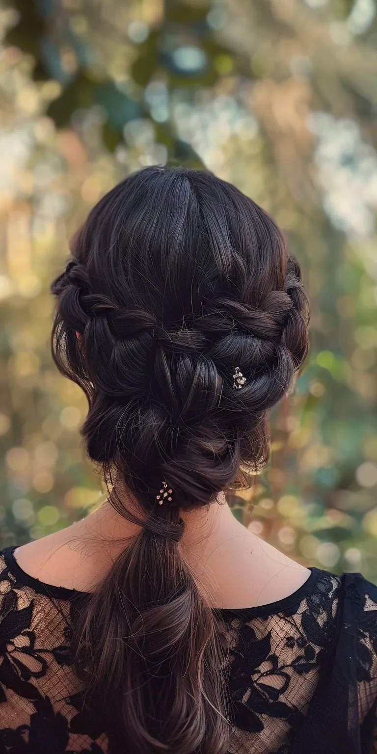 hairstyles for homecoming Updo, Milkmaid braid, Waterfall braids, French twist, Chignon