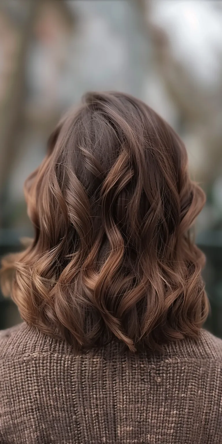 mid length hair styles Layered hair, Digital perm, Asymmetric cut, Ringlets, Mermaid