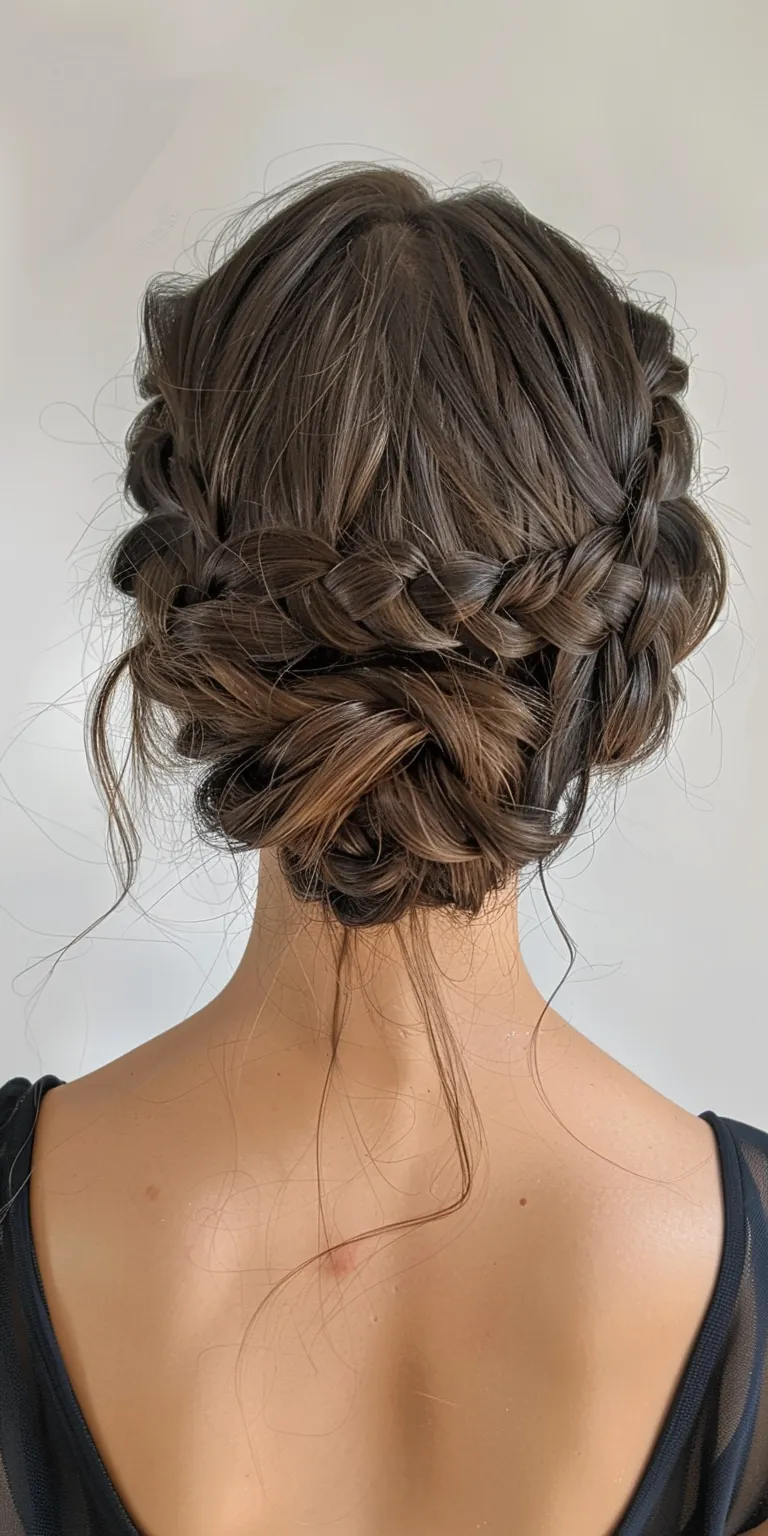 knotless bohemian braids Waterfall braids, Updo, Milkmaid braid, French twist