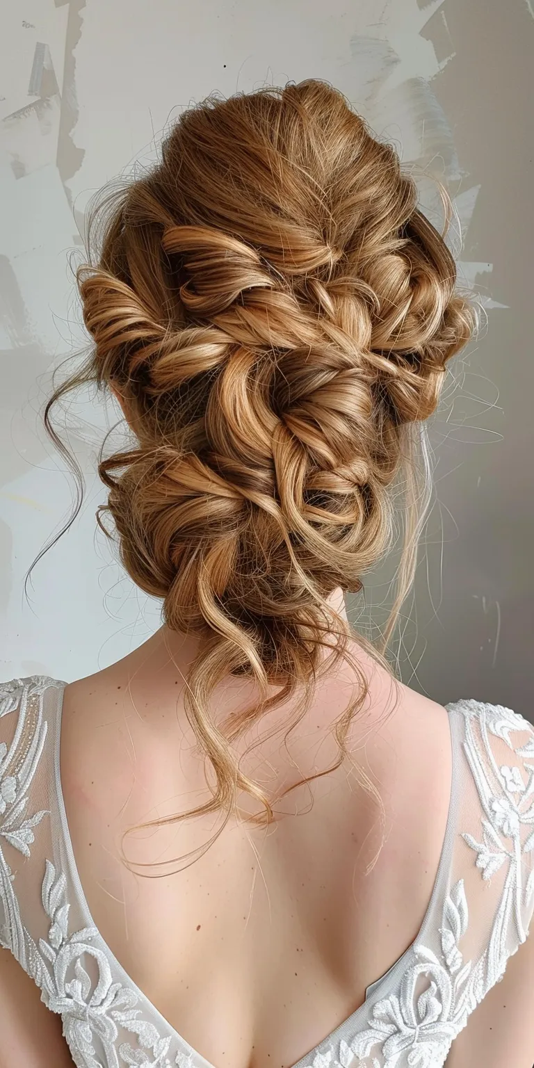 up hair styles for wedding Waterfall braids, Updo, French braid, Milkmaid Boho braids