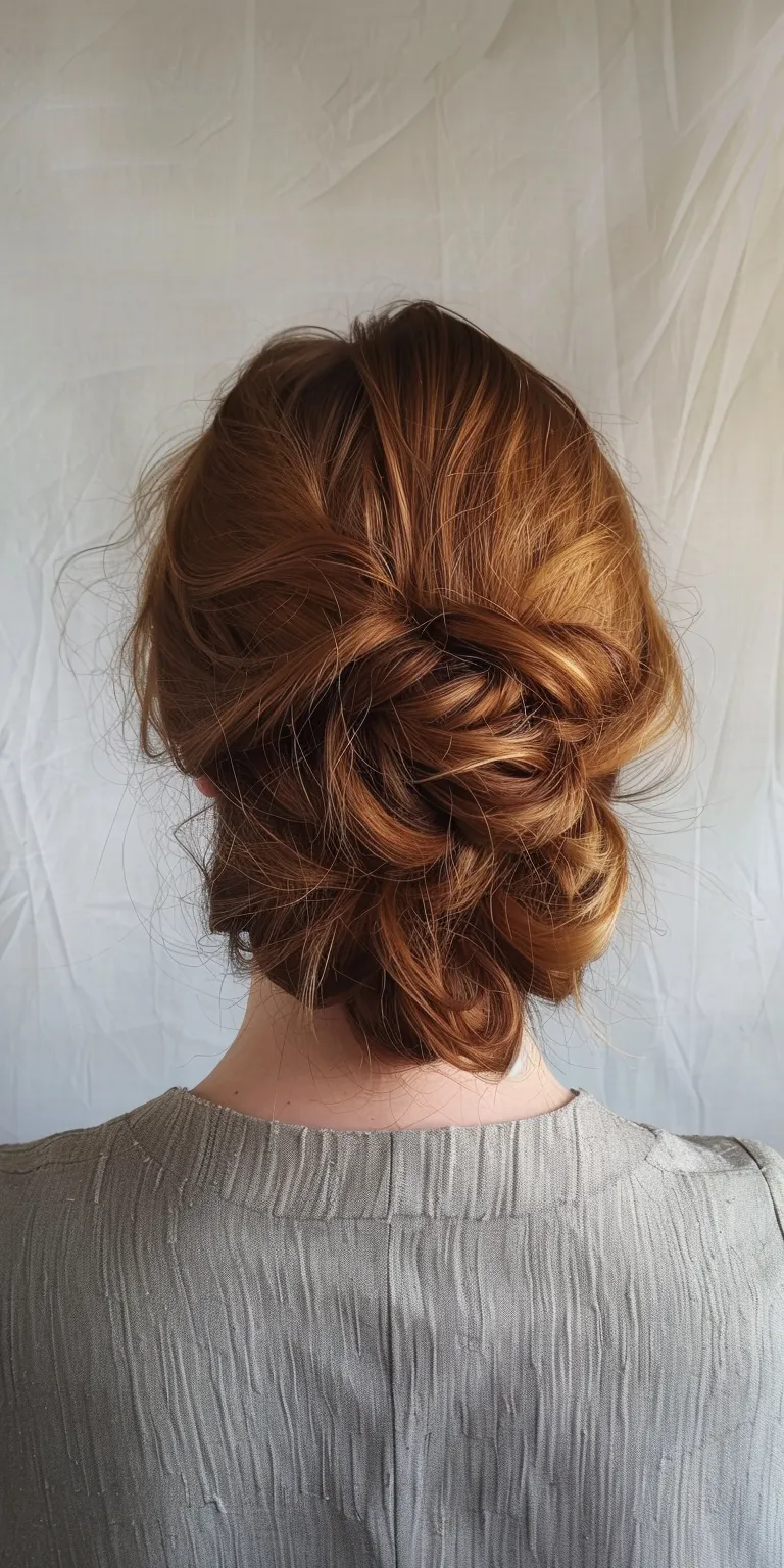 pomade Updo, Milkmaid braid, French twist, Chignon, braid