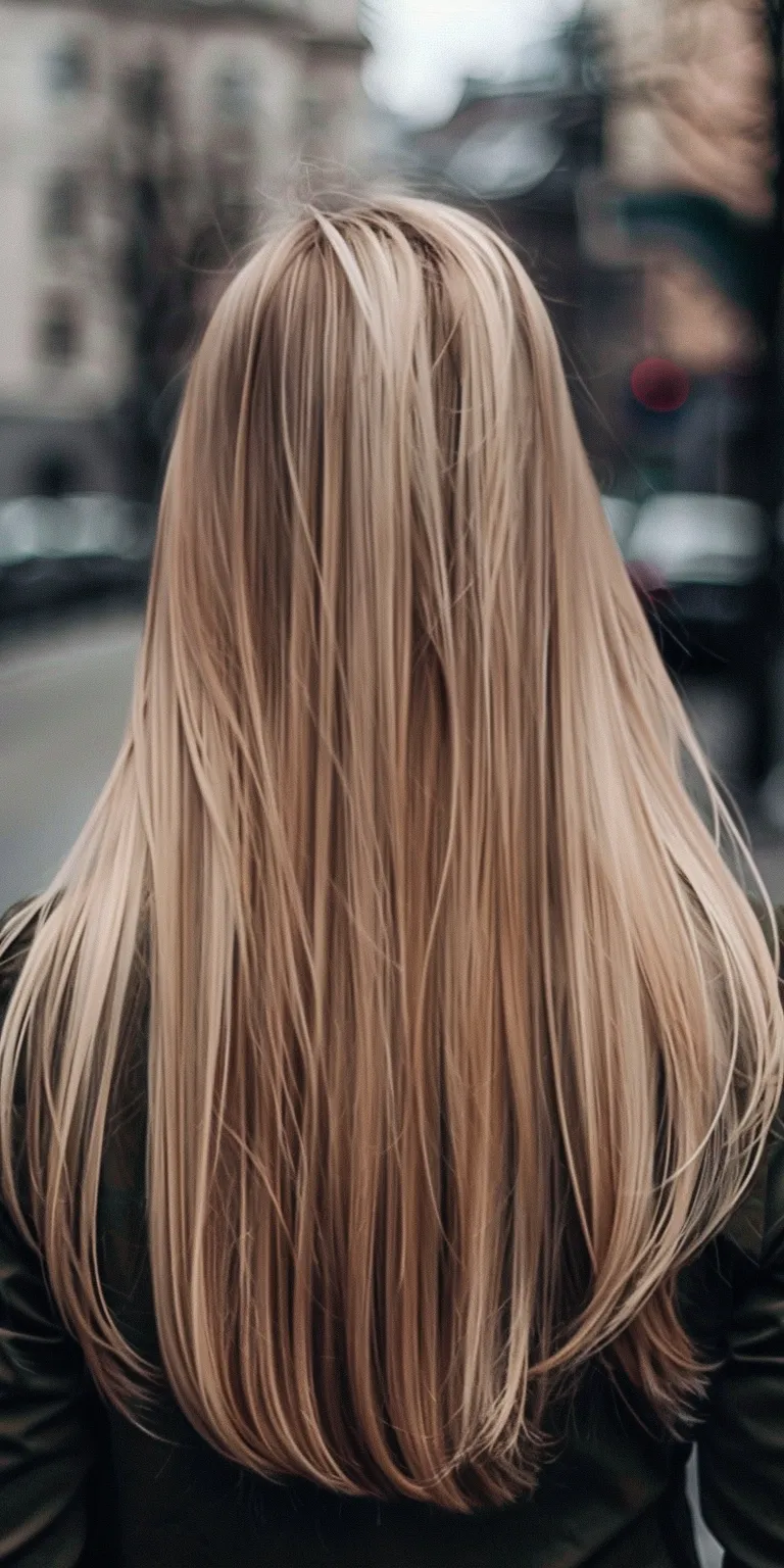 hairstyles for long straight hair Layered hair, Long Extensions, Feathered Fringe