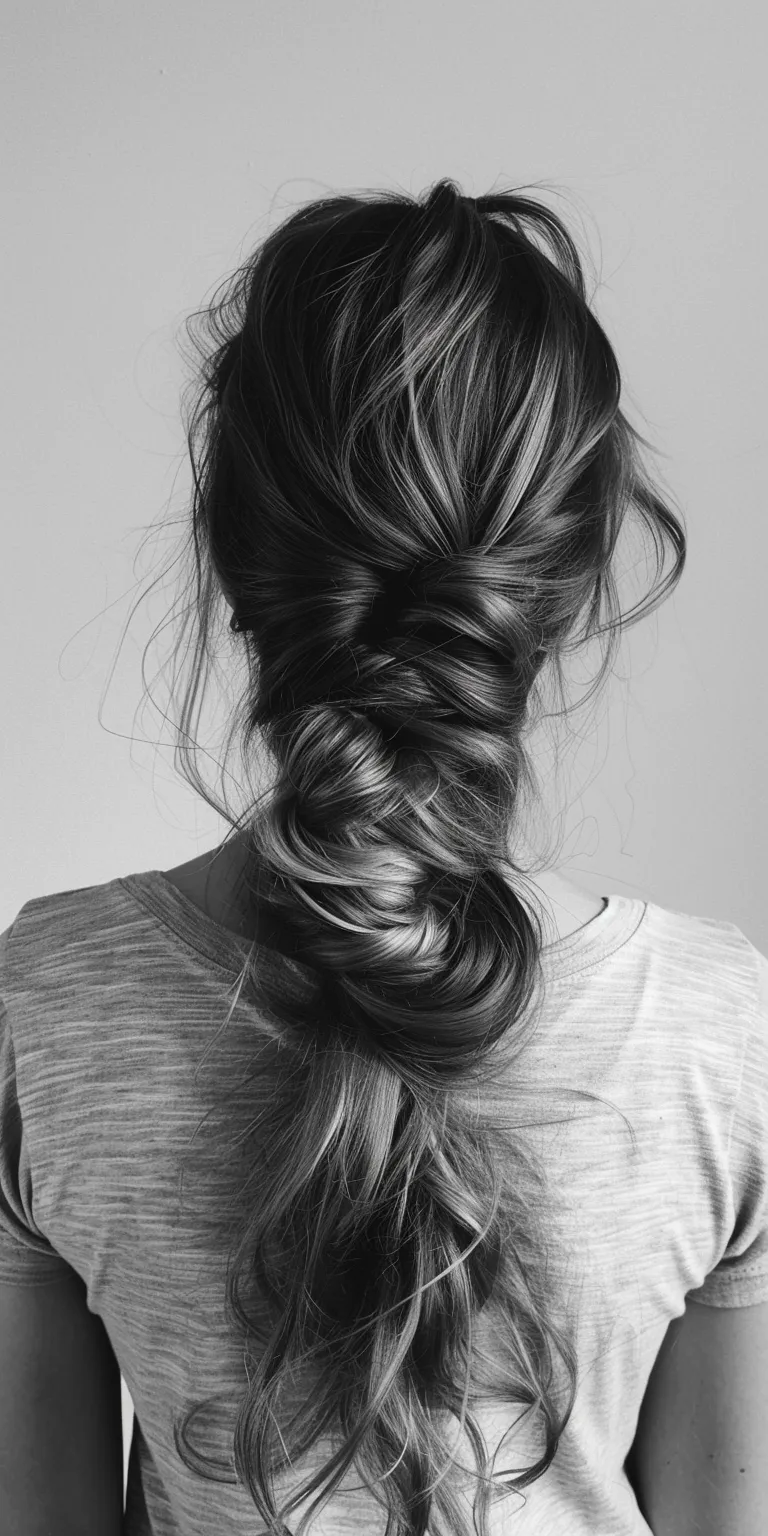 hair style woman French braid, Waterfall braids, Braid, Chignon, twist