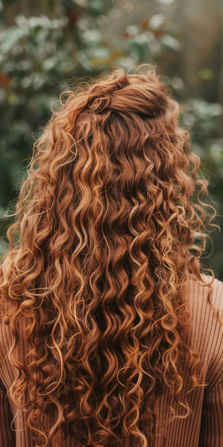 curly hairstyles Digital perm, Ringlets, Curly hair, Layered Mermaid hair