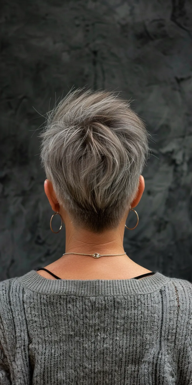 pixie haircuts for women over 60 Asymmetric cut, Short brush Pixie Mohawk, Tonsure