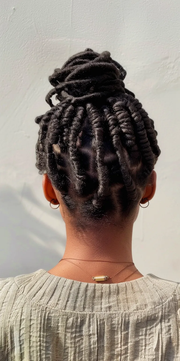 locs styles Hair twists, Crochet braids, French twist, Waterfall Cornrows