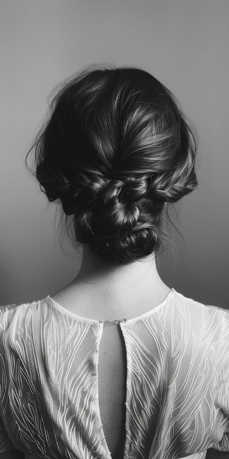 hair up hairstyles Milkmaid braid, Chignon, Updo, French Braid