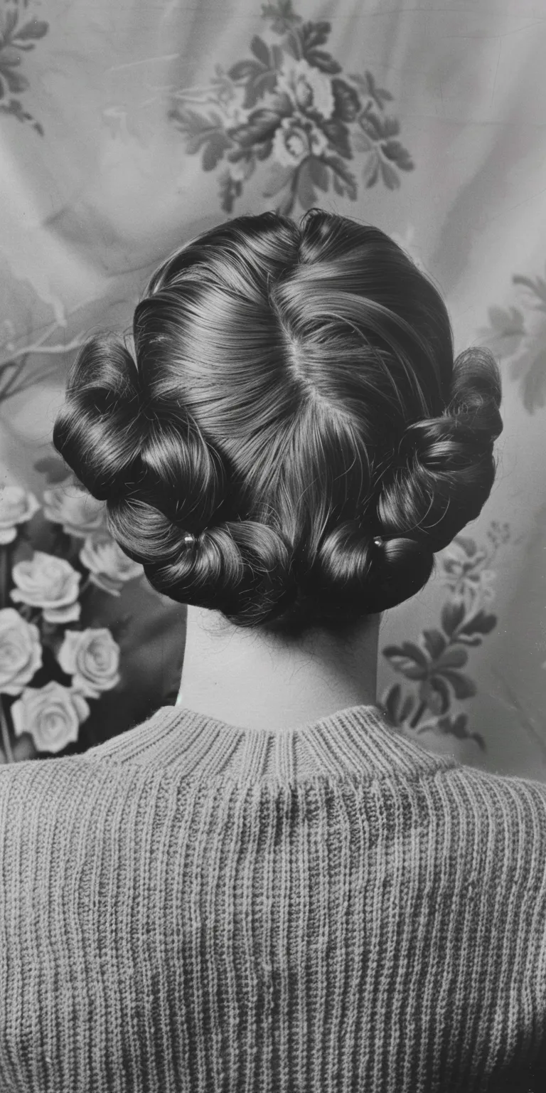 1960s hairstyles Chignon, Updo, Milkmaid braid, Finger wave, Bouffant