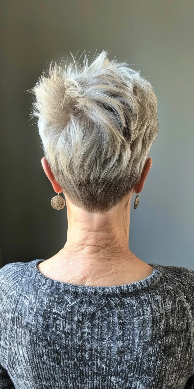 short pixie haircuts for women Short brush cut, Asymmetric Pompadour, Pixie Professional cut