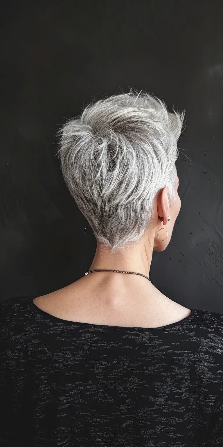 short hairstyles for women Asymmetric cut, Short brush Pixie Pompadour, Mohawk