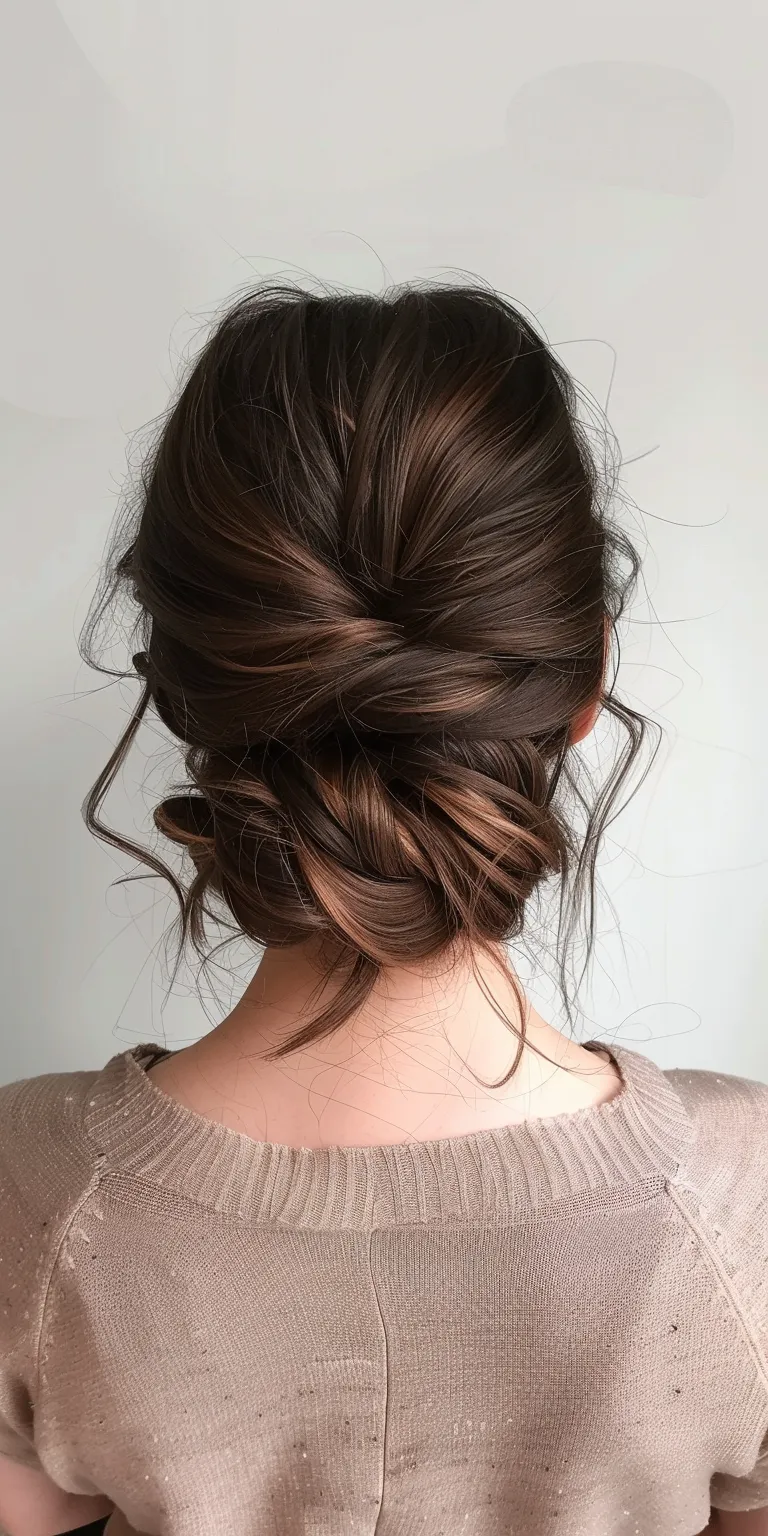 easy hairstyles Updo, French twist, Chignon, Waterfall braids, braid