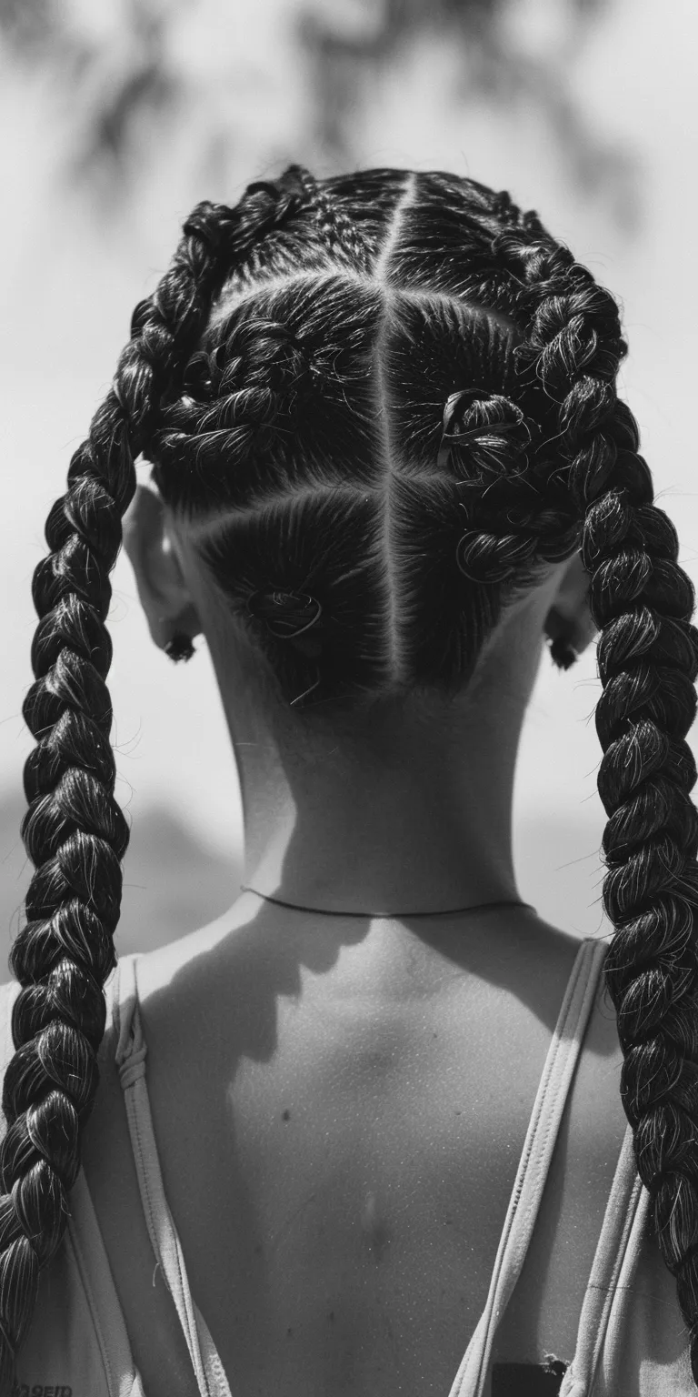 thick braids French braid, Braid, Hair twists, Milkmaid Boho