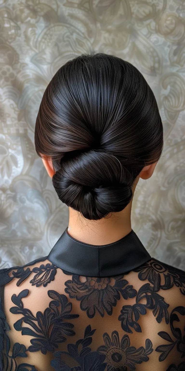 asian hair styles Updo, Chignon, French twist, Ballerina bun, Japanese women's hairstyles