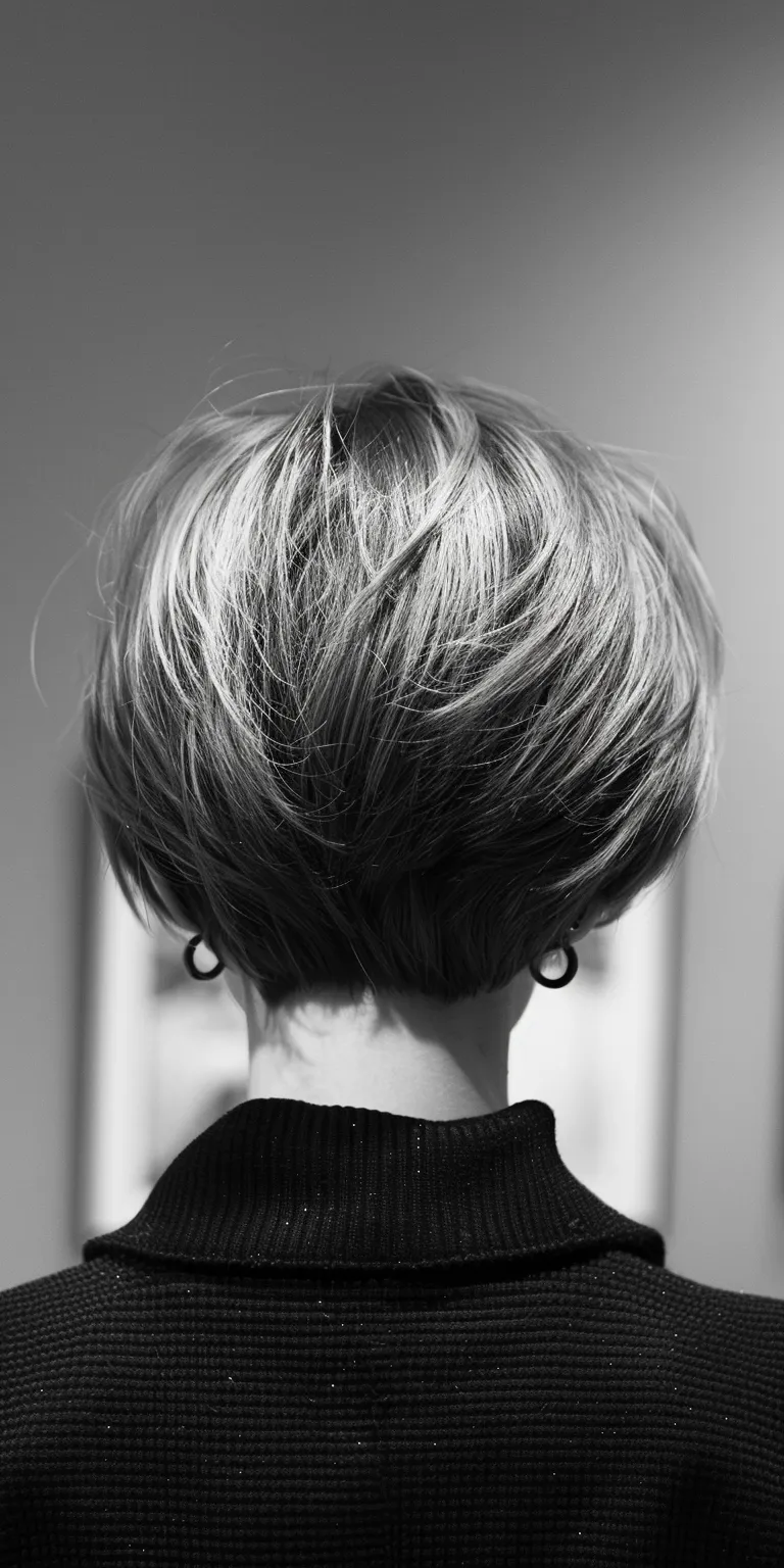 low maintenance haircuts Chignon, Asymmetric cut, Pixie Updo, Short brush cut