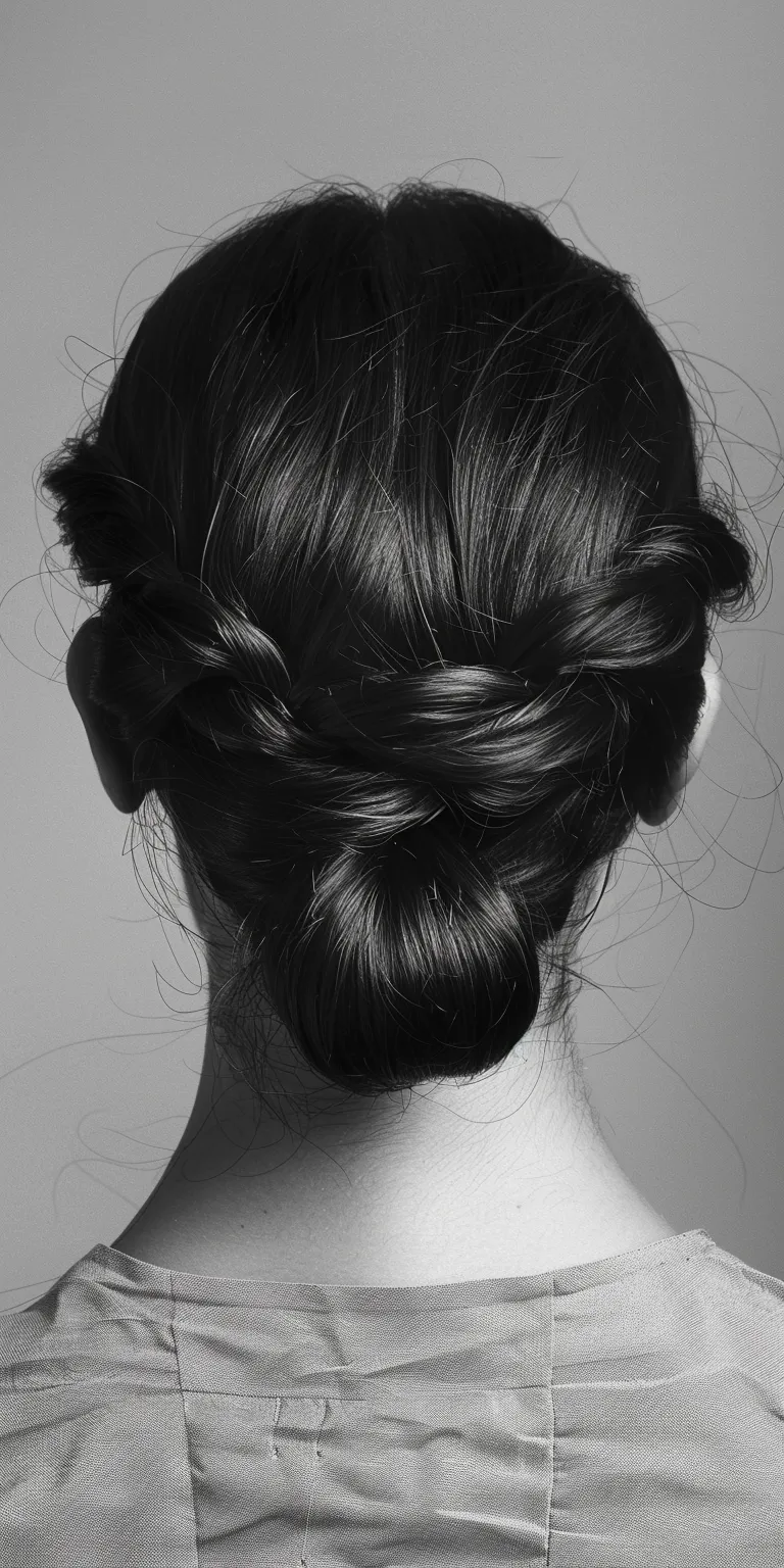 2000 hairstyles Chignon, French braid, twist, Milkmaid Updo