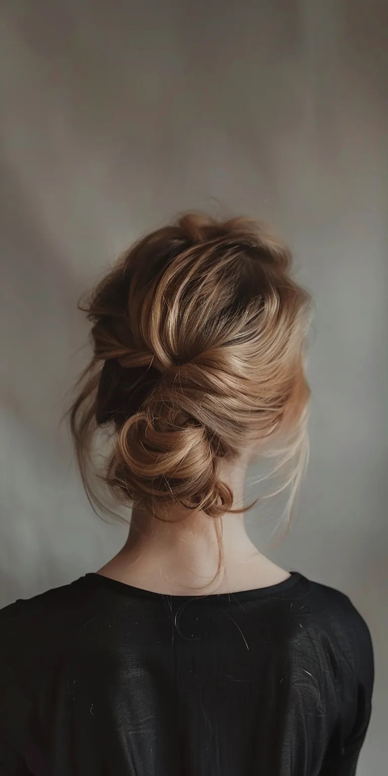 aesthetic hairstyles Updo, Chignon, Ballerina bun, French twist, Milkmaid braid