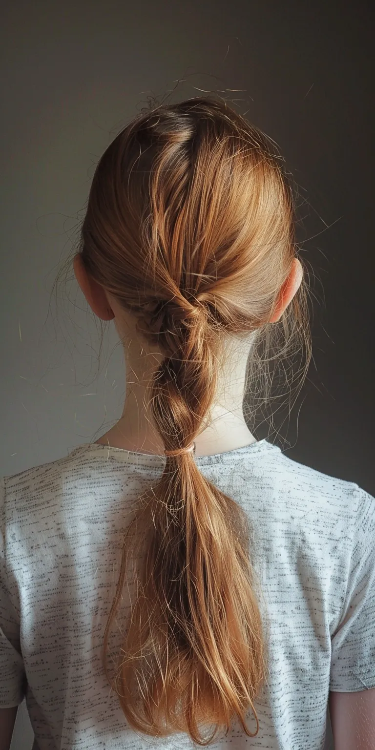 pony hairstyles French braid, Braid, Pigtail, Milkmaid Updo