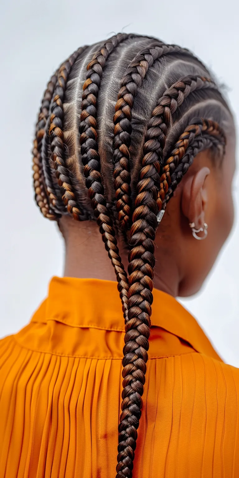 knotless braids with color Hair twists, Crochet braids, Waterfall Boho Cornrows