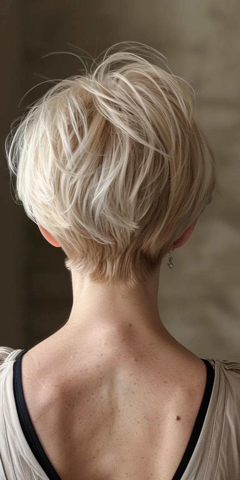 volumizing haircuts for thin hair Asymmetric cut, Pixie Chignon, Short brush Feathered