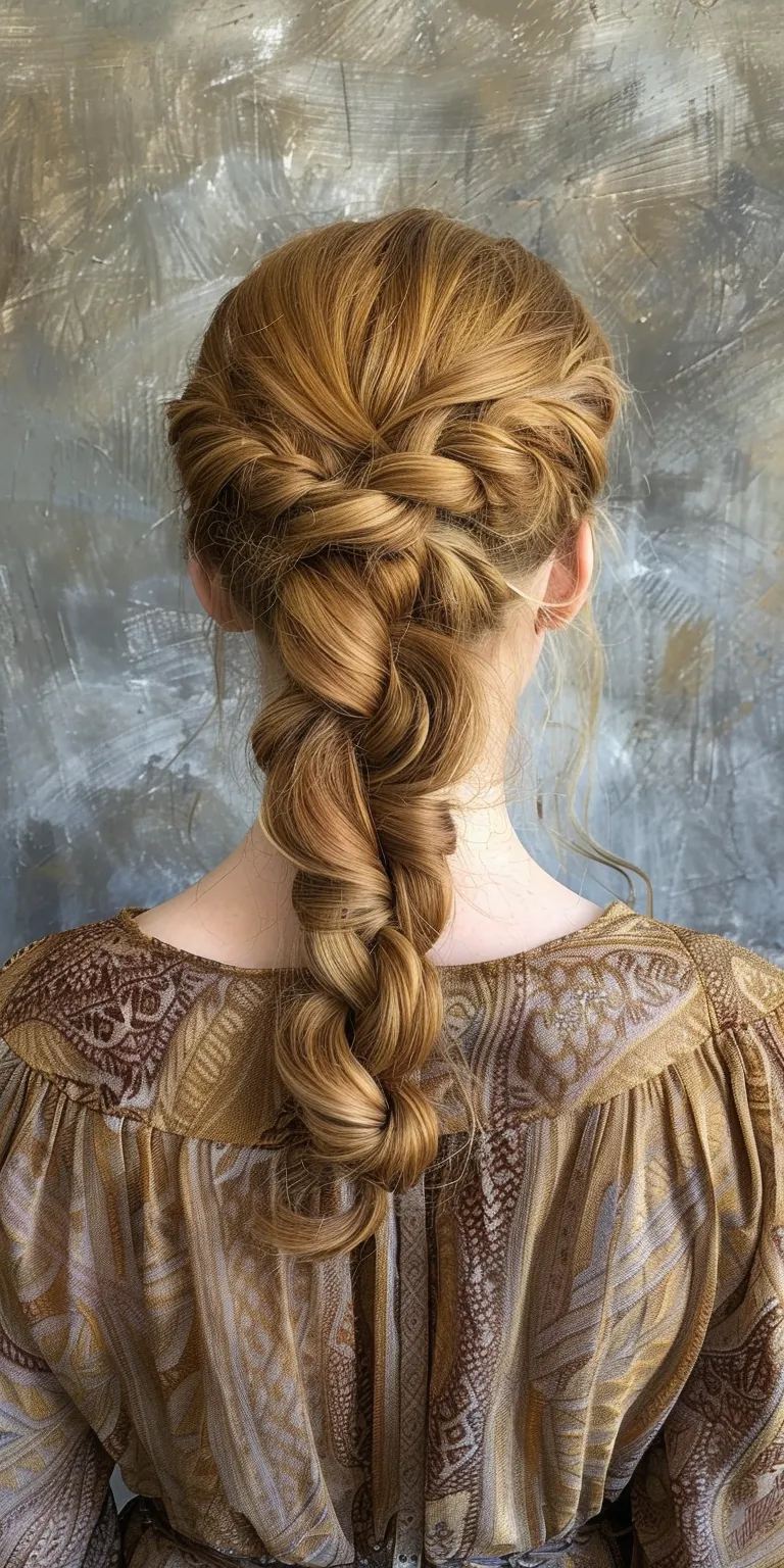 knotless twist French braid, Milkmaid Waterfall braids, Braid, Boho braids